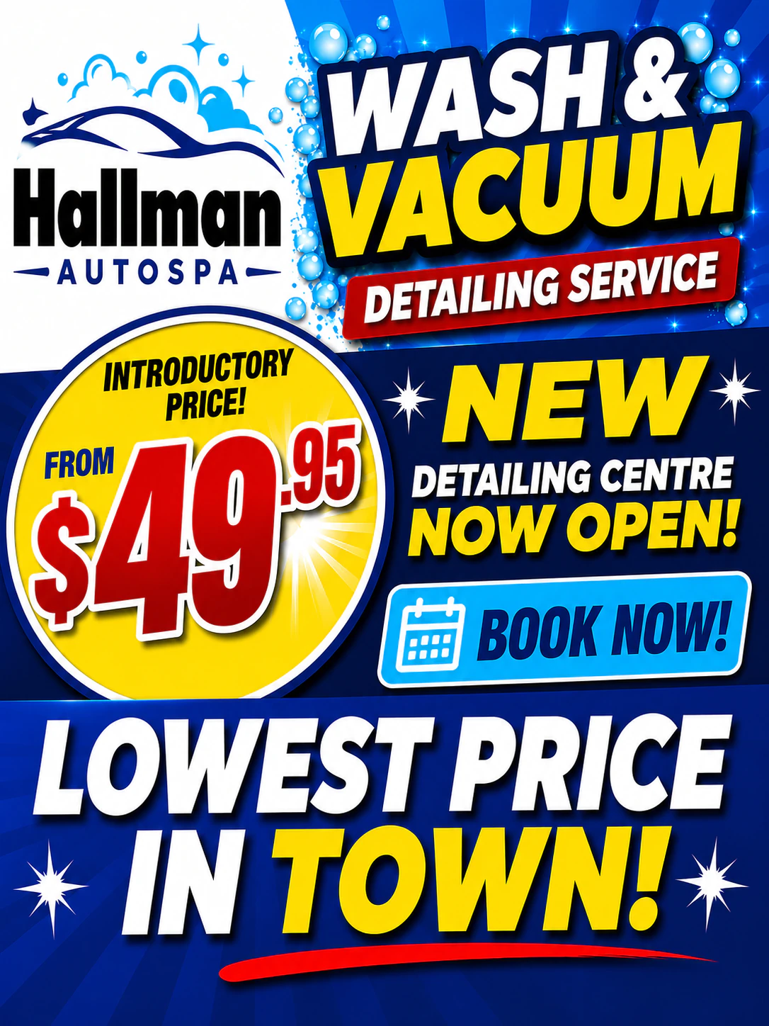 Save 50% Off A Wash & Vacuum Detailing Service